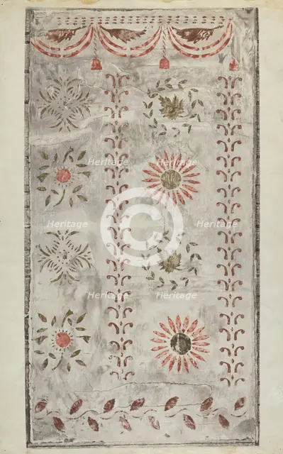 Stencilled Wall, 1935/1942. Creator: Mildred E Bent.
