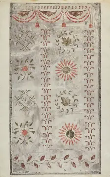 Stencilled Wall, 1935/1942. Creator: Mildred E Bent