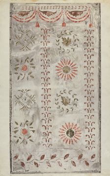 Stencilled Wall, 1935/1942. Creator: Mildred E Bent