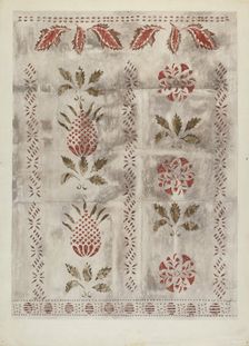Stencilled Wall, 1935/1942. Creator: Mildred E Bent