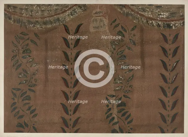 Stencilled Wall, c. 1940. Creator: Michael Lauretano.