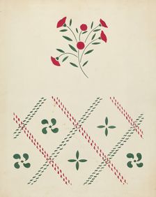 Stencilled Wall, c. 1936/1942. Creator: Ray Holden