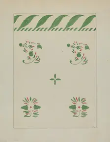 Stencilled Wall, c. 1936. Creator: Ray Holden
