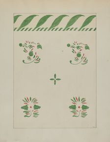 Stencilled Wall, c. 1936. Creator: Ray Holden