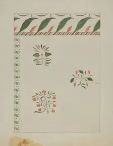 Stencilled Wall, c. 1936. Creator: Ray Holden