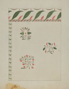 Stencilled Wall, c. 1936. Creator: Ray Holden