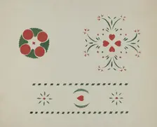 Stencilled Wall, c. 1936. Creator: Ray Holden