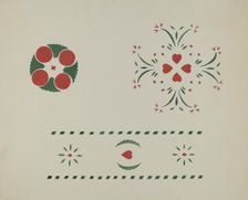 Stencilled Wall, c. 1936. Creator: Ray Holden
