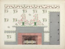 Stencilled Wall, c. 1936. Creator: Ray Holden