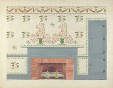 Stencilled Wall, c. 1936. Creator: Ray Holden