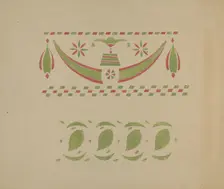 Stencilled Wall Decoration, c. 1936. Creator: Ray Holden