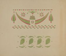 Stencilled Wall Decoration, c. 1936. Creator: Ray Holden