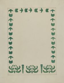 Stencilled Wall Decoration, c. 1936. Creator: Ray Holden