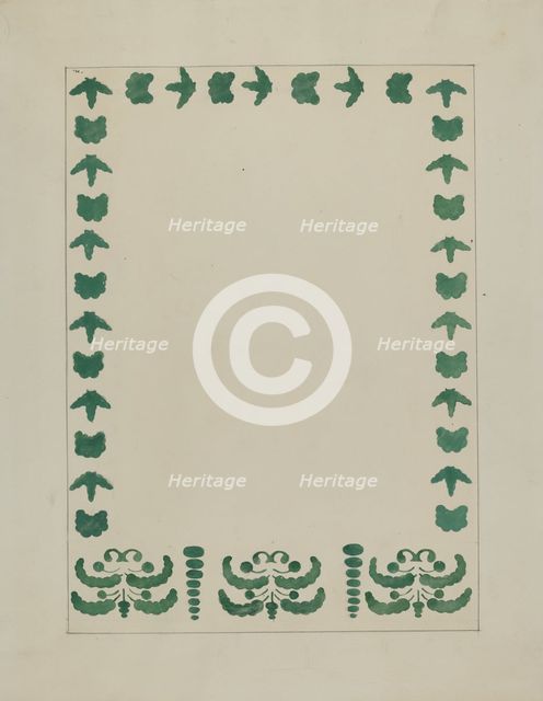 Stencilled Wall Decoration, c. 1936. Creator: Ray Holden.