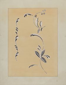Stencilled Wall Decoration, c. 1936. Creator: Ray Holden