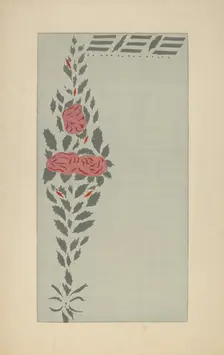 Stencilled Wall (Detail), c. 1937. Creator: Ray Holden