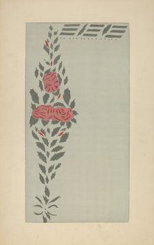 Stencilled Wall (Detail), c. 1937. Creator: Ray Holden