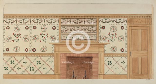 Stencilled Ballroom, c. 1936. Creator: Ray Holden.