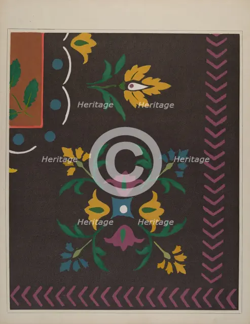 Stencilled Floor, c. 1938. Creator: Edward DiGennero.