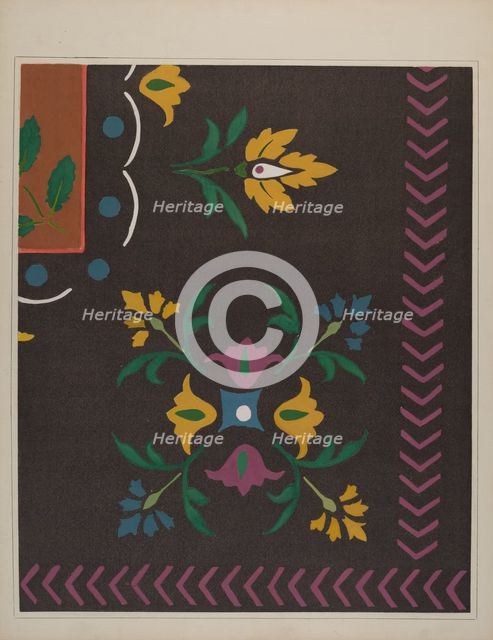 Stencilled Floor, c. 1938. Creator: Edward DiGennero.