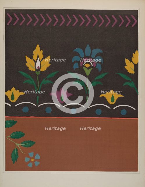 Stencilled Floor, c. 1938. Creator: Jerome Hoxie.