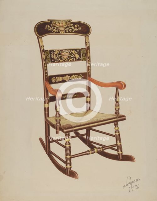 Stencilled Rocker, 1938. Creator: Lawrence Flynn.