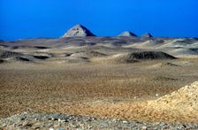 Step Pyramid of King Djoser (Zozer) in the distance, Saqqara, Egypt, 3rd Dynasty, c2600 BC. Artist: Imhotep