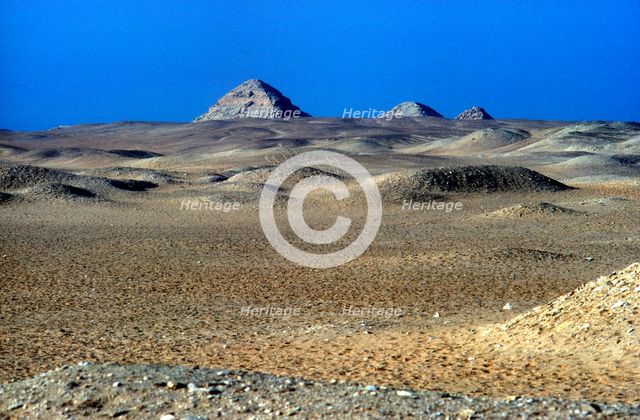 Step Pyramid of King Djoser (Zozer) in the distance, Saqqara, Egypt, 3rd Dynasty, c2600 BC. Artist: Imhotep