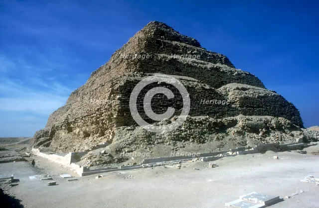 Step Pyramid of King Djoser (Zozer), Saqqara, Egypt, 3rd Dynasty, c2600 BC. Artist: Imhotep