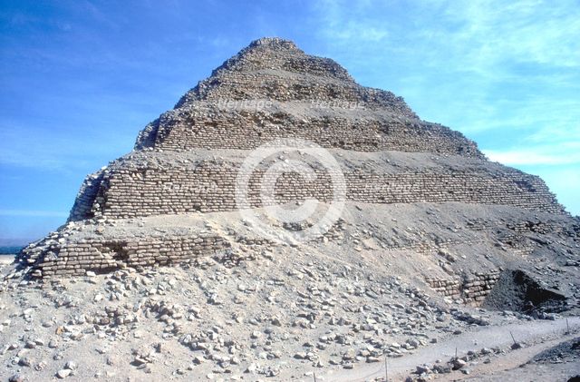 Step Pyramid of King Djoser (Zozer), Saqqara, Egypt, 3rd Dynasty, c2600 BC. Artist: Imhotep