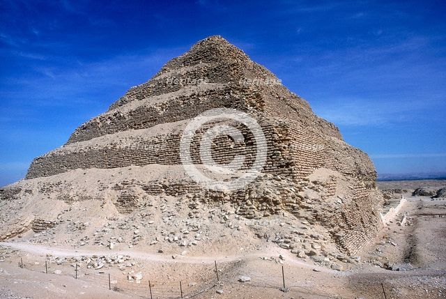 Step Pyramid of King Djoser (Zozer), Saqqara, Egypt, 3rd Dynasty, c2600 BC. Artist: Imhotep