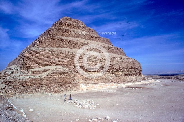 Step Pyramid of King Djoser (Zozer), Saqqara, Egypt, 3rd Dynasty, c2600 BC. Artist: Imhotep