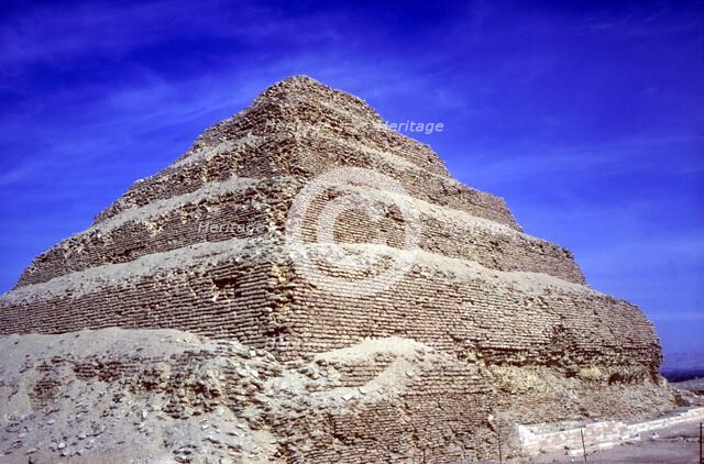 Step Pyramid of King Djoser (Zozer), Saqqara, Egypt, 3rd Dynasty, c2600 BC. Artist: Imhotep