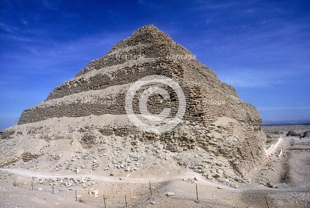 Step Pyramid of King Djoser (Zozer), Saqqara, Egypt, 3rd Dynasty, c2600 BC. Artist: Imhotep