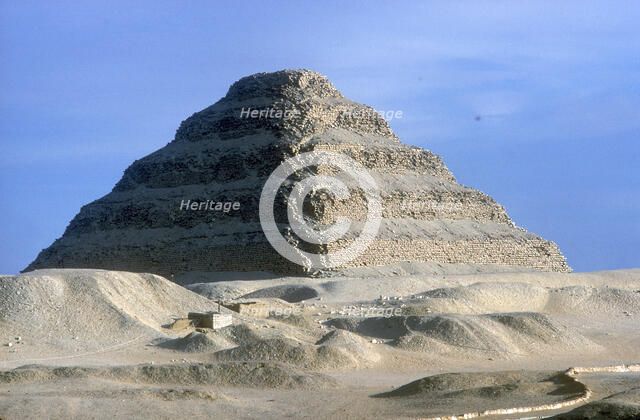 Step Pyramid of King Djoser (Zozer), Saqqara, Egypt, 3rd Dynasty, c2600 BC. Artist: Imhotep
