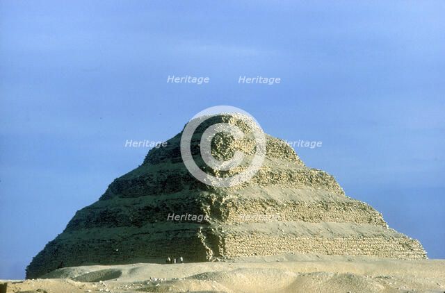 Step Pyramid of King Djoser (Zozer), Saqqara, Egypt, 3rd Dynasty, c2600 BC. Artist: Imhotep