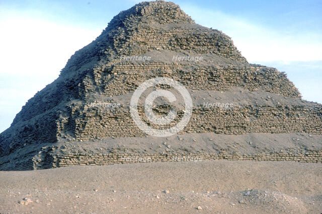 Step Pyramid of King Djoser (Zozer), Saqqara, Egypt, 3rd Dynasty, c2600 BC. Artist: Imhotep