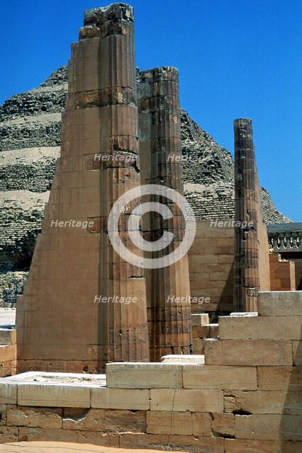 Step Pyramid of King Djoser (Zozer), Saqqara, Egypt, 3rd Dynasty, c2613 BC. Artist: Unknown