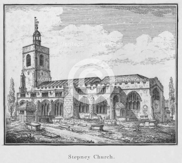 'Stepney Church', c1792. Artist: Unknown.