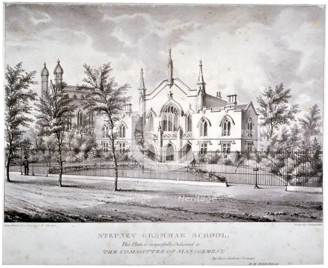 Stepney Grammar School, Stepney, London, c1840.    Artist: Charles Joseph Hullmandel