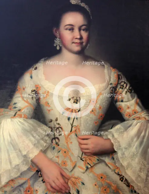 'Stepanida Stepanovna Yakovleva', c1757-c1761. Artist: Ivan Vishnyakov