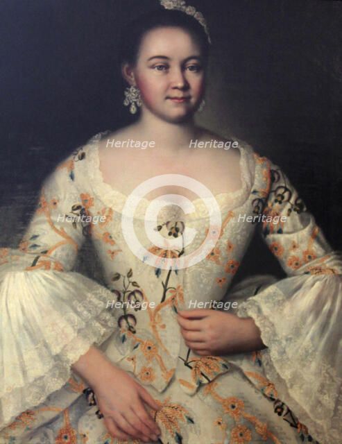 'Stepanida Stepanovna Yakovleva', c1757-c1761. Artist: Ivan Vishnyakov