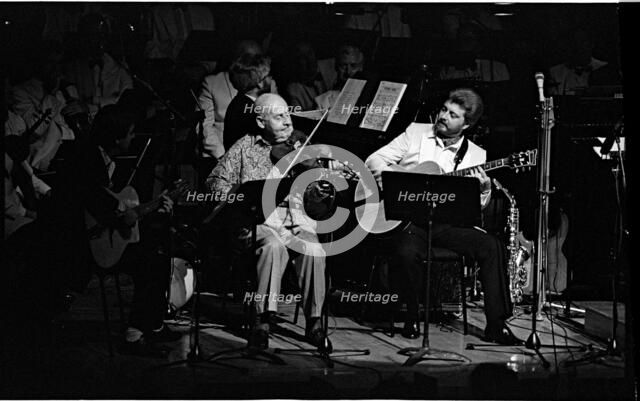 Stephane Grappelli, Barbican, London, 1987.   Artist: Brian O'Connor.