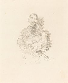 Stéphane Mallarmé, 1892. Creator: James Abbott McNeill Whistler
