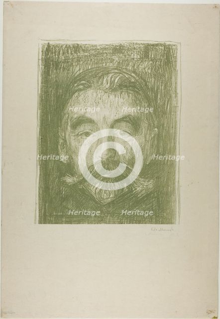Stéphane Mallarmé, 1897. Creator: Edvard Munch.