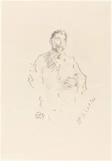 Stéphane Mallarmé, No. 2, 1892. Creator: James Abbott McNeill Whistler