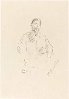 Stéphane Mallarmé, No. 2, 1892. Creator: James Abbott McNeill Whistler