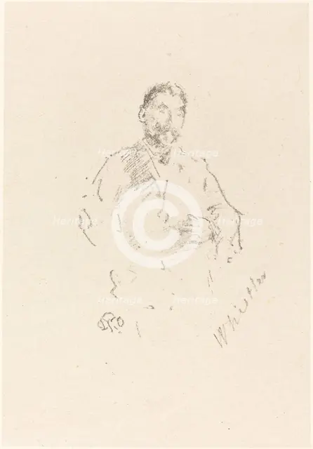 Stéphane Mallarmé, No. 2, 1892. Creator: James Abbott McNeill Whistler.