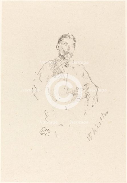 Stéphane Mallarmé, No. 2, 1892. Creator: James Abbott McNeill Whistler.