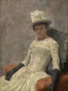 Stéphanie in White, 1885. Creator: Guillaume Van Strydonck